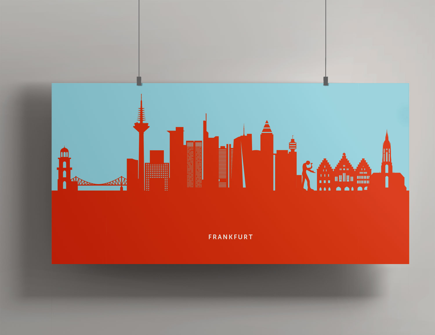 Artprint 20x40 - Frankfurt Skyline