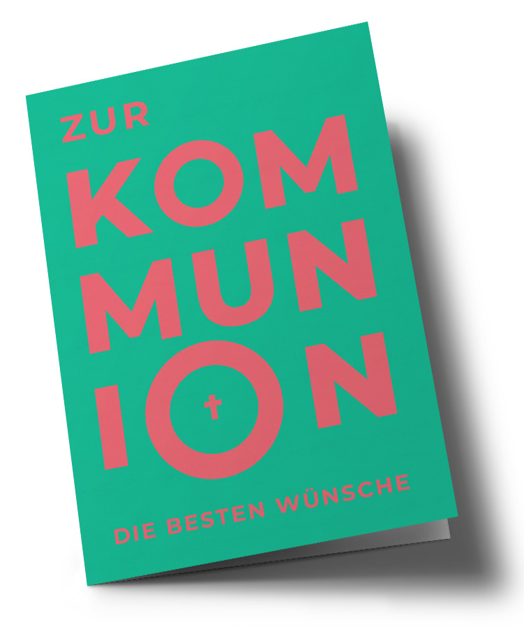 Klappkarte C6 - typestyle - Zur Kommunion