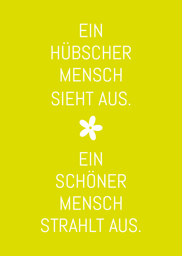 Postkarte - Wortsinn - Ein hübscher Mensch sieht aus.