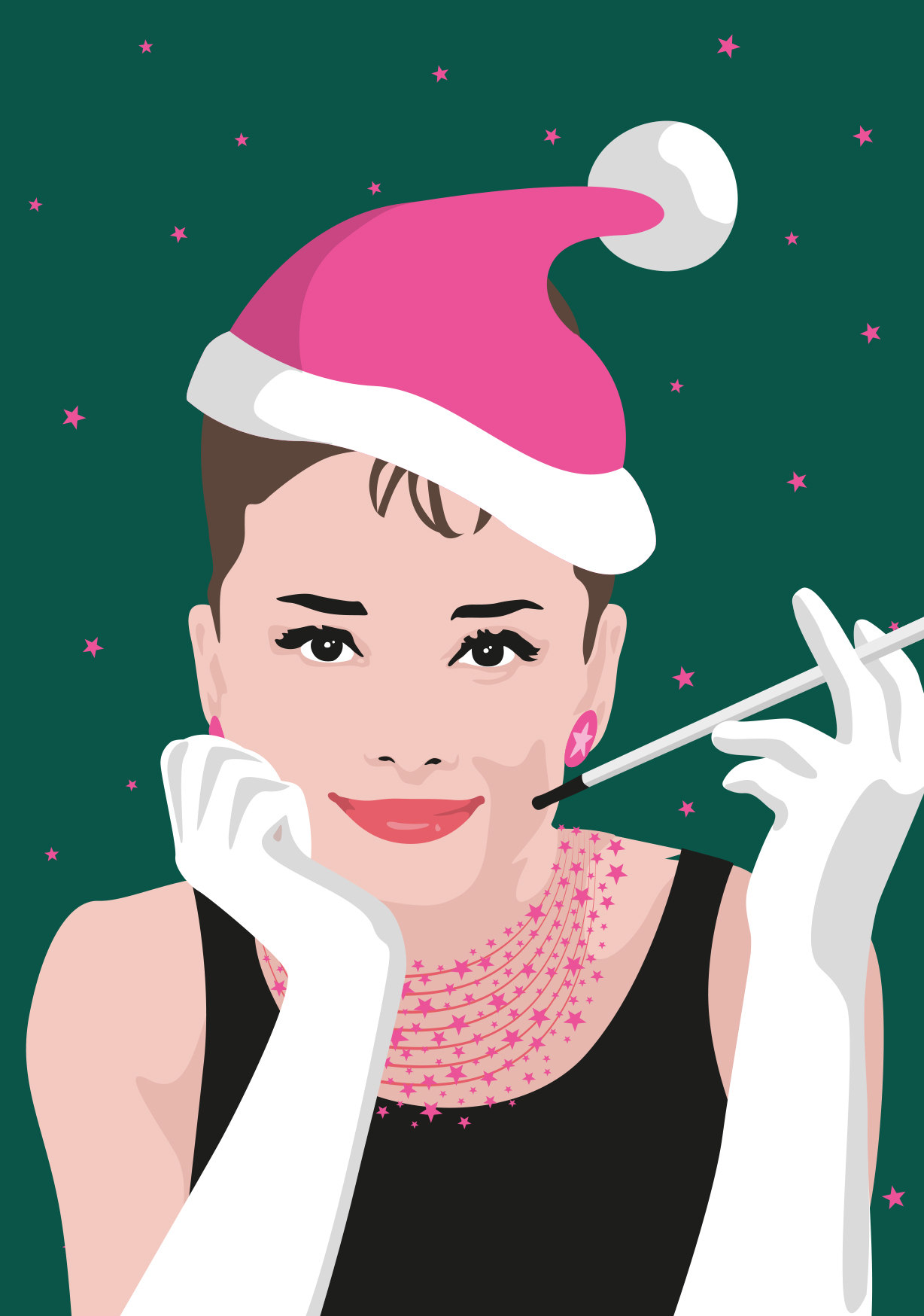 Postkarte - pop art new generation - The bambi eye star