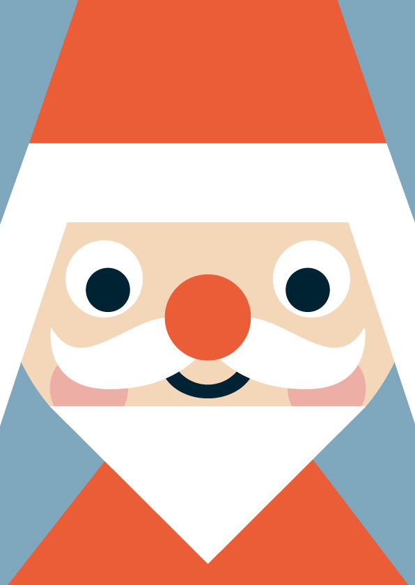 Postkarte - Designfräulein - Funny Faces - Weihnachtsmann