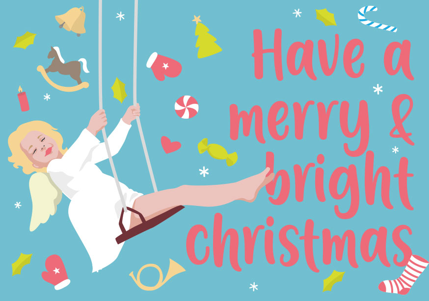 Postkarte - crissXcross - Have a merry & bright christmas
