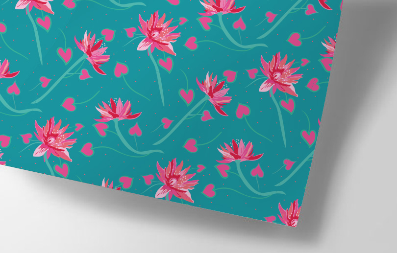 Geschenkpapier - Happiness- Pink Dahlia