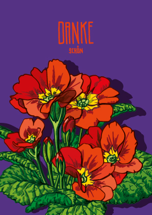 Postkarte - illi - Primula Dankeschön Postkarte - illi - Primula Dankeschön