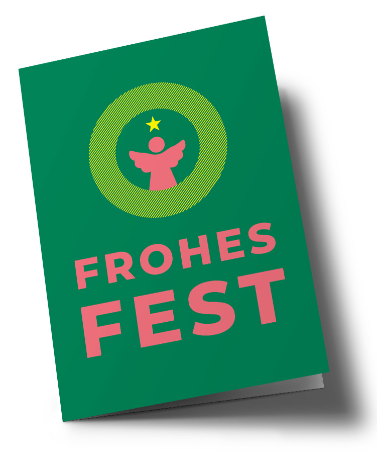 Klappkarte C6 - typestyle - Frohes Fest