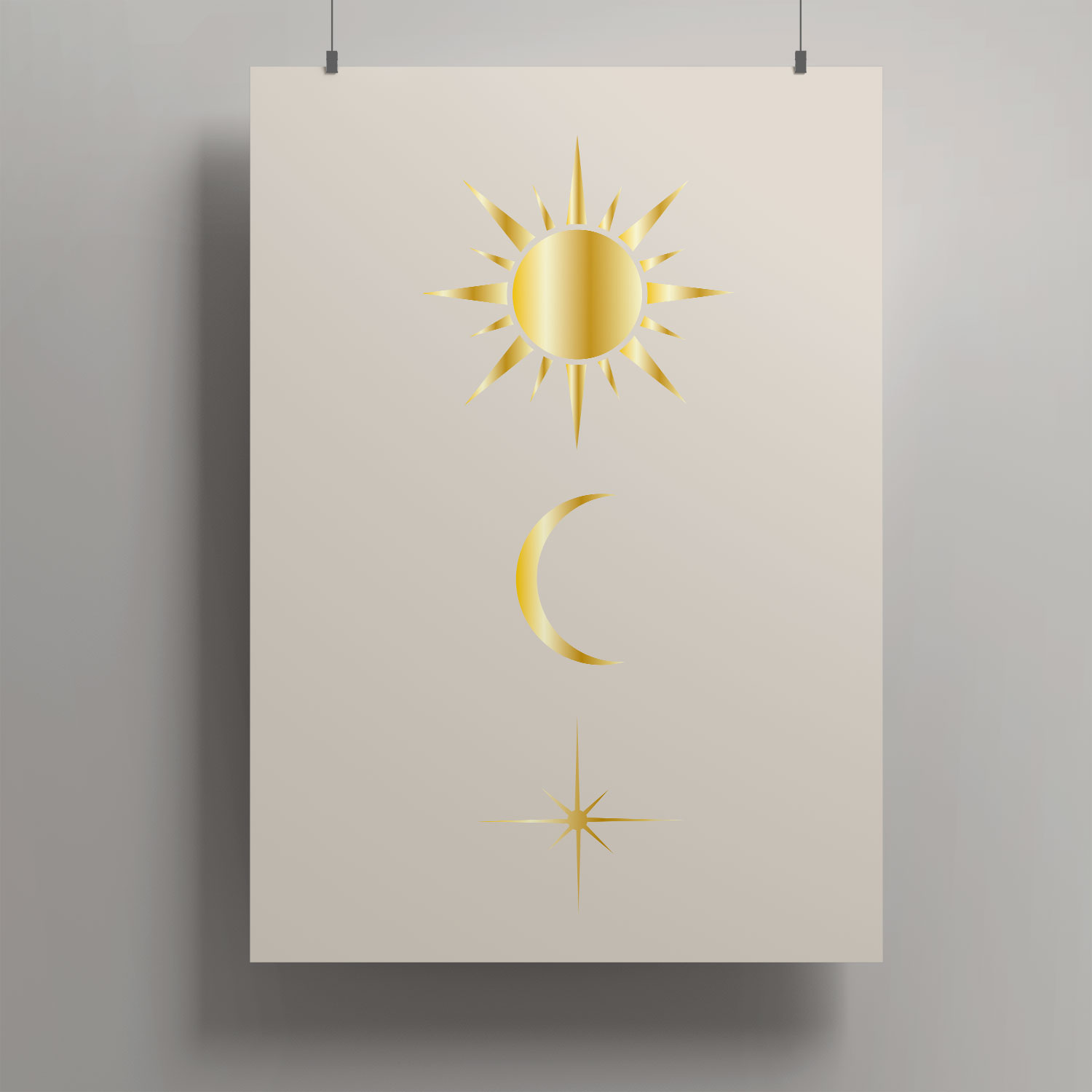 Artprint A3 - Toni Starck - Sun, moon, star
