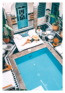 Postkarte - La Card - Poolparty