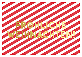 Postkarte - La Card - Fröhlich rot gestreift