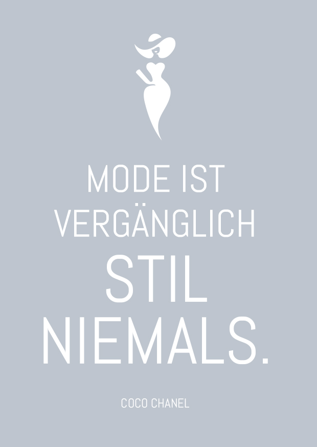 Postkarte - Wortsinn - Mode ist vergänglich. Stil niemals.