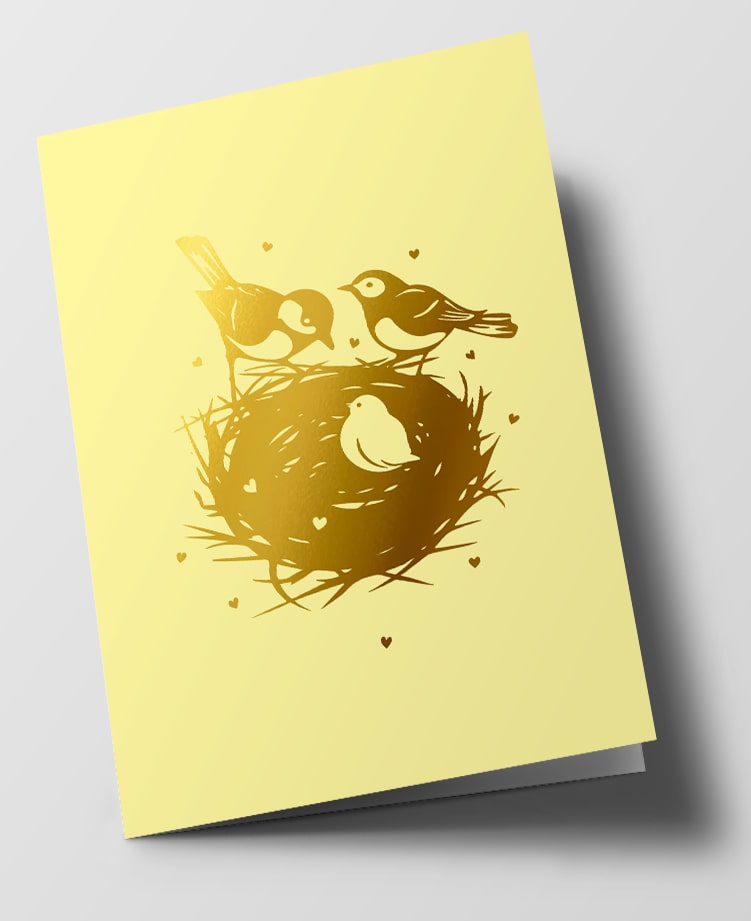 Klappkarte C6 - pure - Vogelnest Klappkarte C6 - pure - Vogelnest