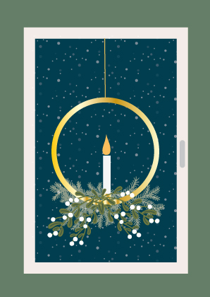 Postkarte - Toni Starck - Xmas window