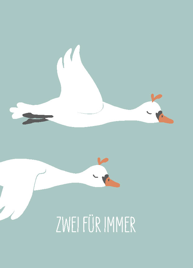 Postkarte - andrea liesert - ZWEI FÜR IMMER Postkarte - andrea liesert - ZWEI FÜR IMMER