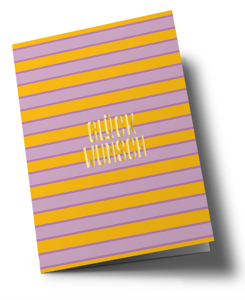 Klappkarte C6 - Toni Starck Pattern - Lilac Stripes
