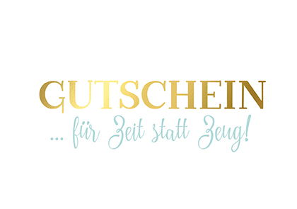 Postkarte - La Card - Zeit statt Zeug