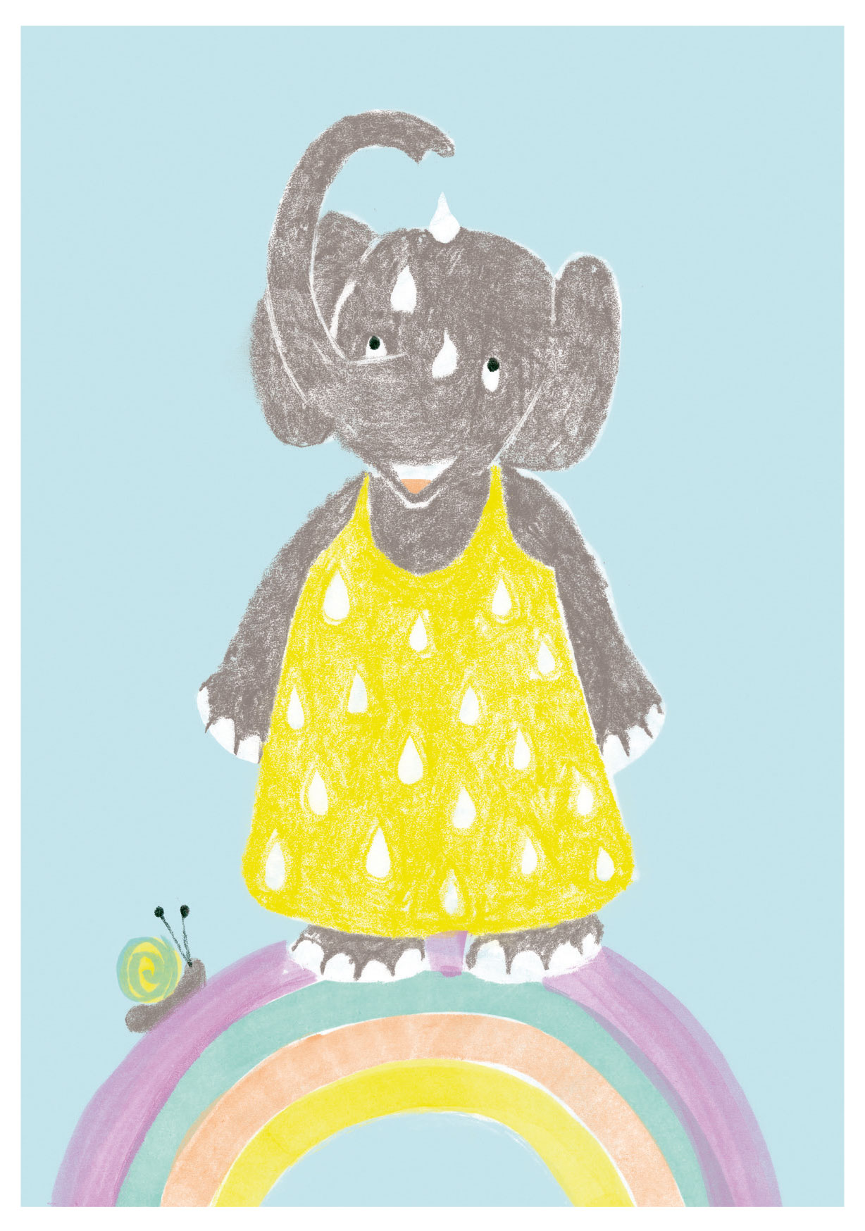Postkarte - schönegrüsse - Regenbogenelefant