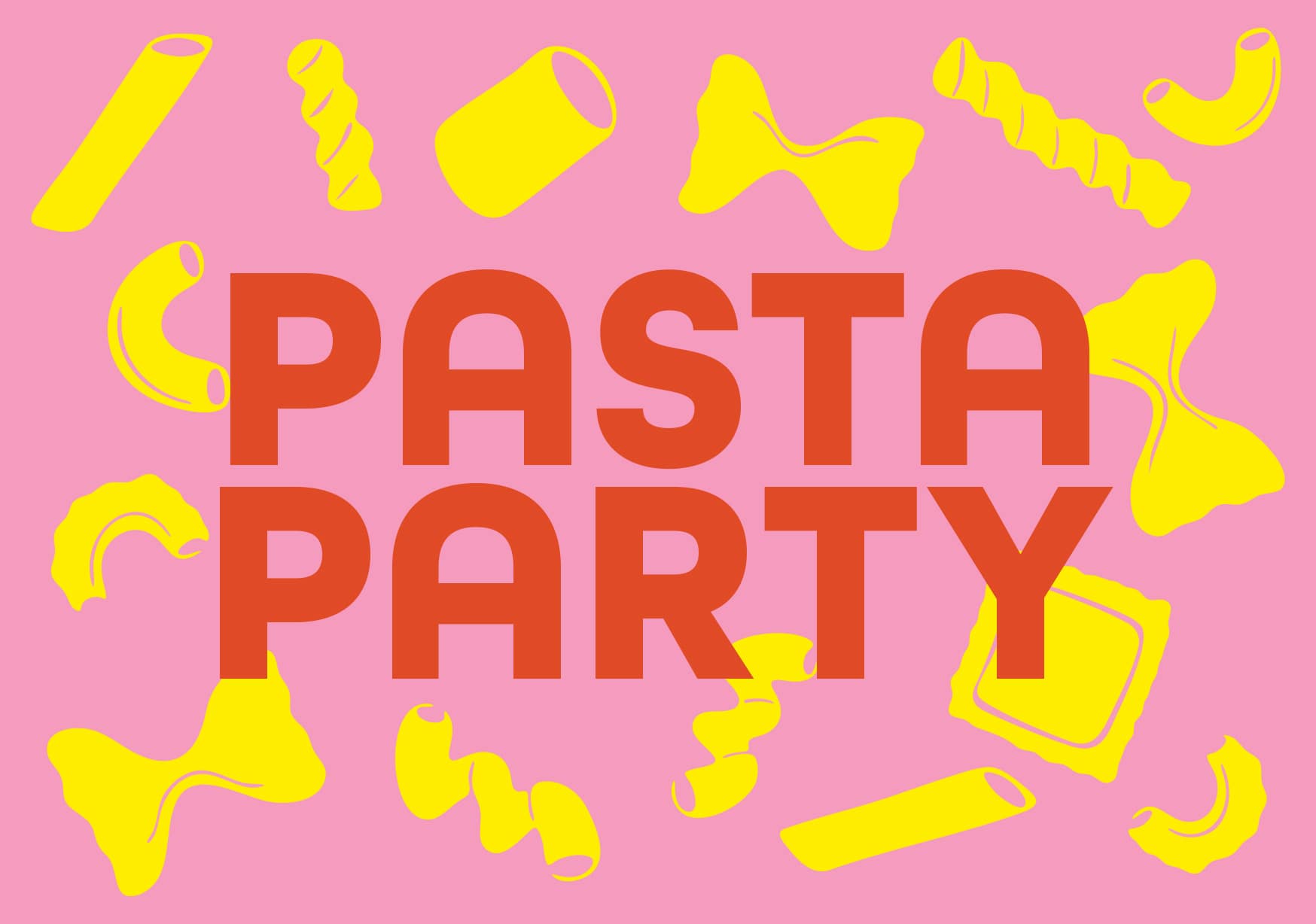 Postkarte - happy wrong - Pasta Party
