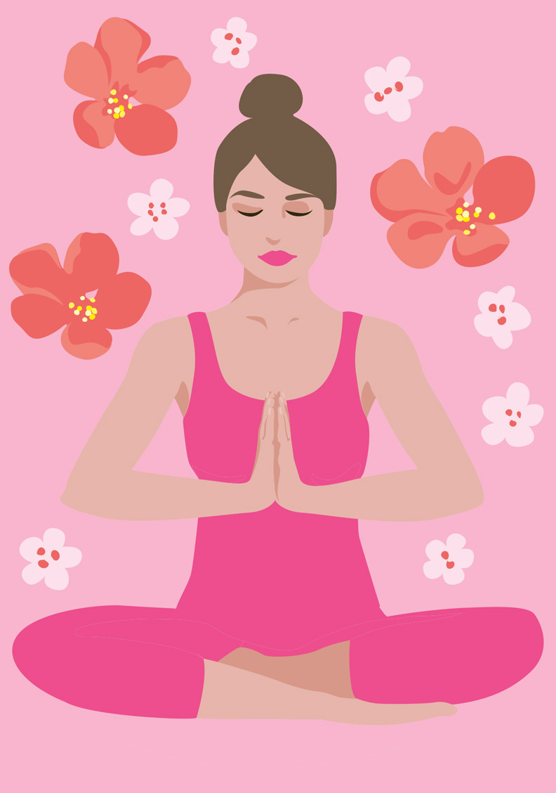 Postkarte - happiness - Yoga Lotus Seat Postkarte - happiness - Yoga Lotus Seat