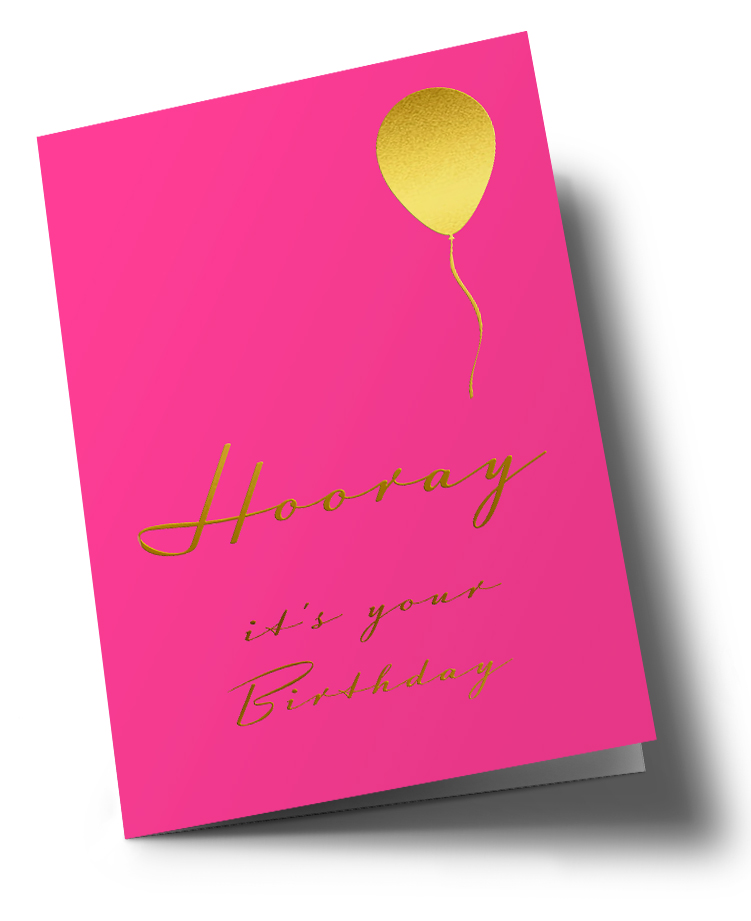 Klappkarte C6 - pure - Hooray - it´s your birthday