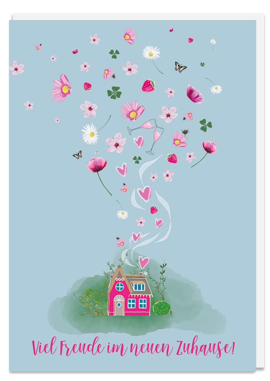 Klappkarte C6 - m-illu - Zuhause Klappkarte C6 - m-illu - Zuhause