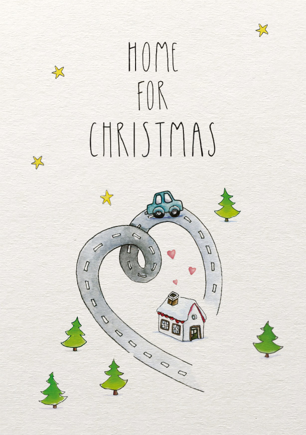 Postkarte - Tabea Güttner - Home for Christmas