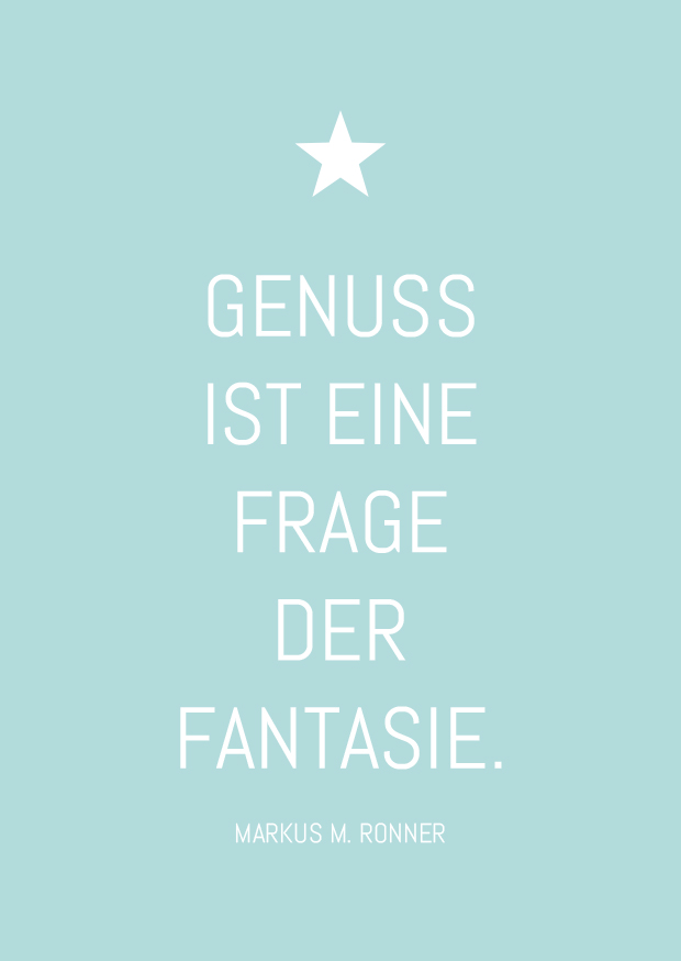 Postkarte - Wortsinn - Genuss ist eine Frage der Fantasie.