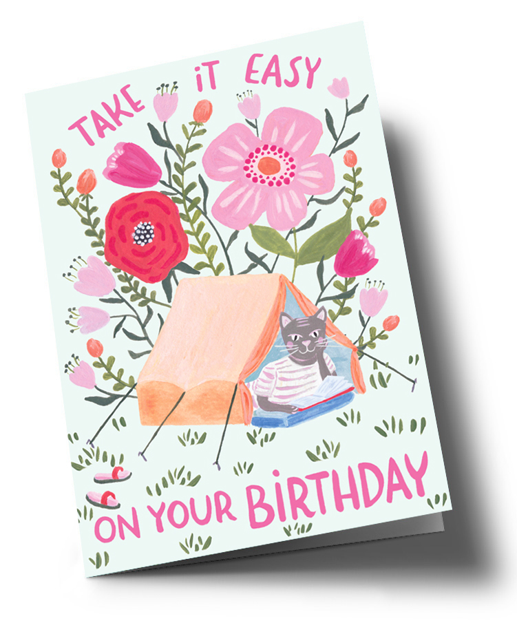 Klappkarte C6 - Anke Rega - Take it easy on your Birthday