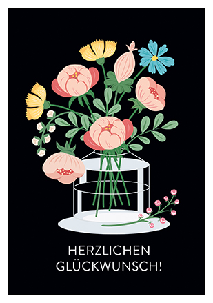 Klappkarte C6 - La Card - Blumenstrauß