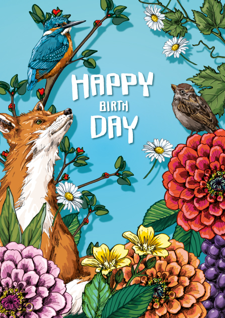 Postkarte - illi - BILA Happy birthday