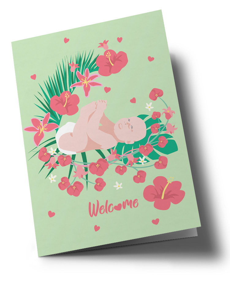 Klappkarte C6 - Happiness - Welcome Klappkarte C6 - Happiness - Welcome