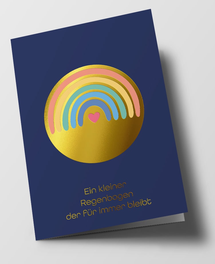 Klappkarte C6 - pure - Regenbogen