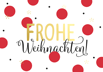 Postkarte - La Card - Weihnachtskreise, rot