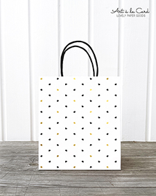 Geschenktüte Midi - Miniherzen, gold