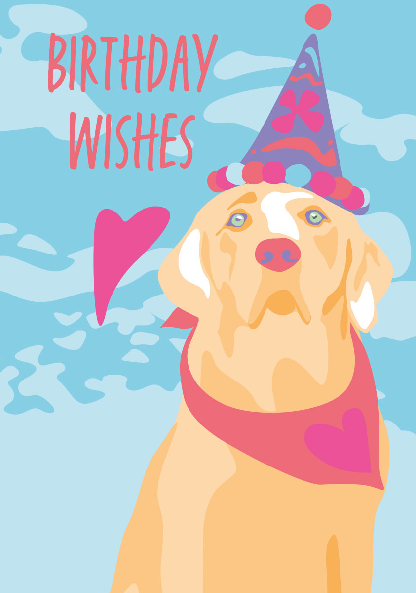 Postkarte - Limoncella - Birthday Dog