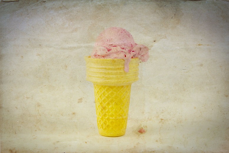 Postkarte - brocante - Eiswaffel