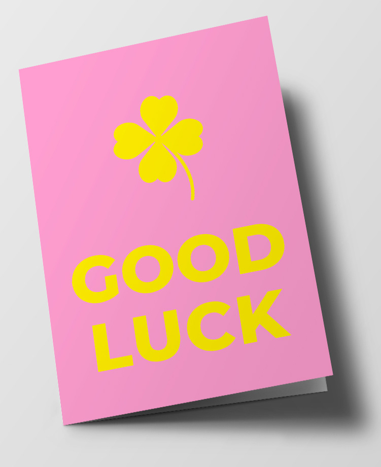 Klappkarte C6 - typestyle - Good Luck Klappkarte C6 - typestyle - Good Luck