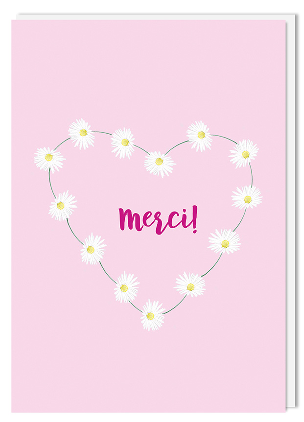 Klappkarte C6 - m-illu - Merci Klappkarte C6 - m-illu - Merci