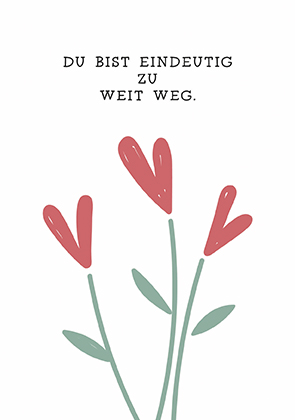 Postkarte - La Card - Zu weit weg