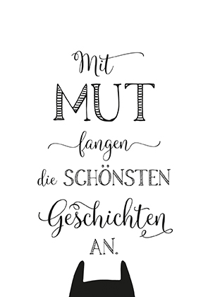 Postkarte - La Card - Mut Postkarte - La Card - Mut