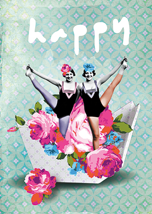 Postkarte - La Tack - HAPPY