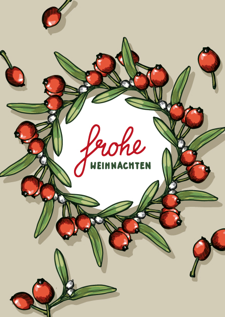 Postkarte - illi - Biba Frohe Weihnachten