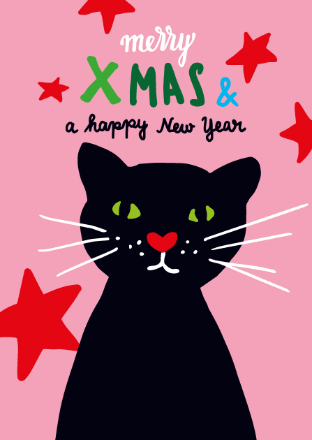 Postkarte - illi - Bax Merry Xmas & a happy