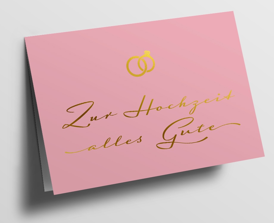 Klappkarte C6 - pure - Zur Hochzeit alles Gute Klappkarte C6 - pure - Zur Hochzeit alles Gute