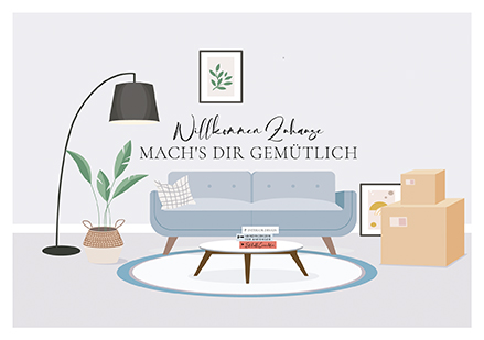 Klappkarte - La Card - Mach's dir gemütlich