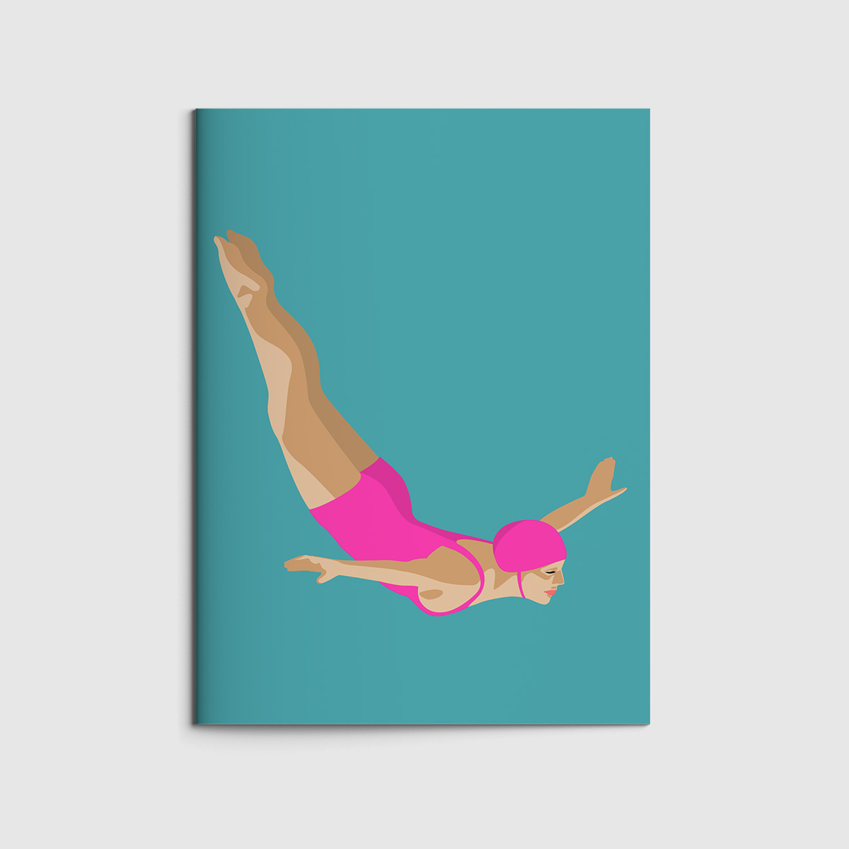Notizheft A6 - Happiness - Swimmer