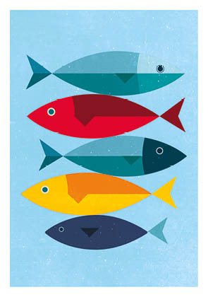 Postkarte - Daria Ivanova - fishes