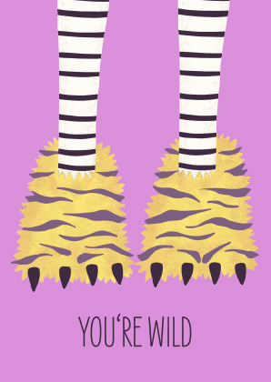 Postkarte - andrea liesert - you´re wild
