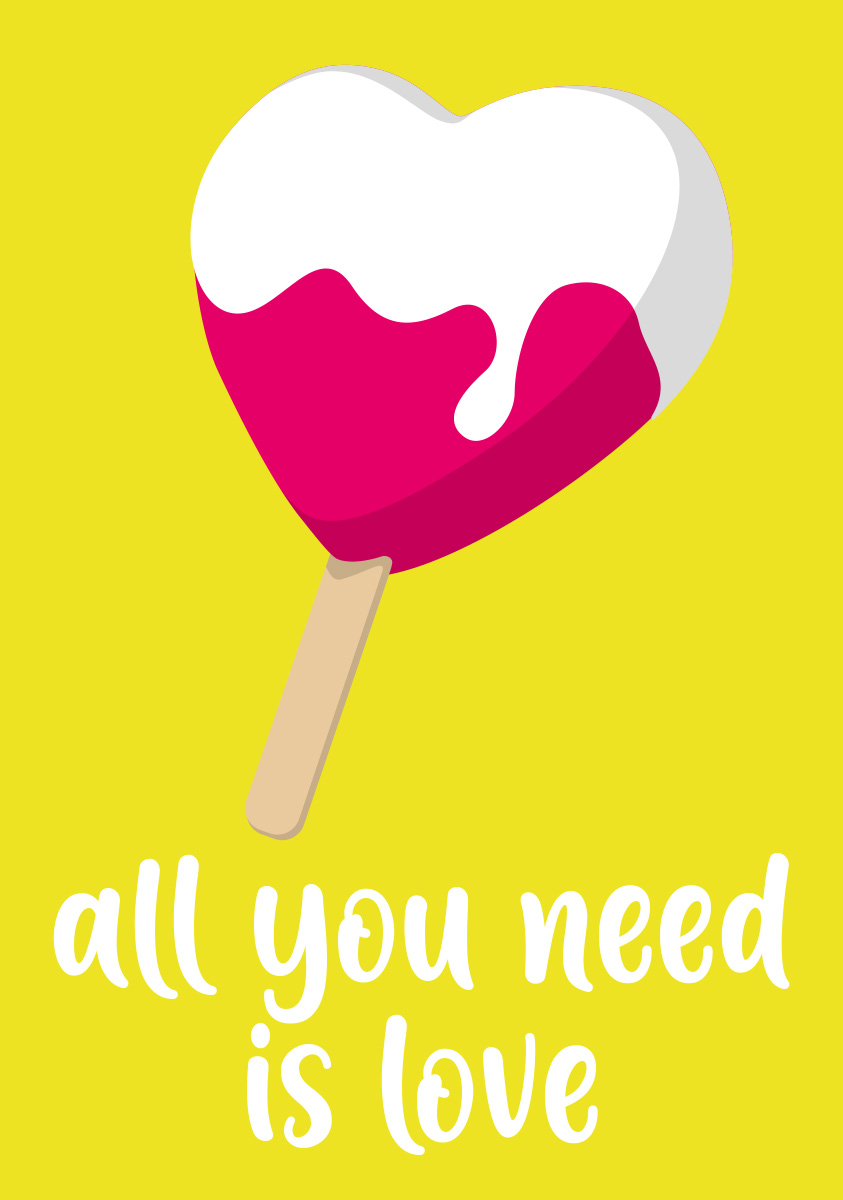 Postkarte - crissXcross - Heart Lolly