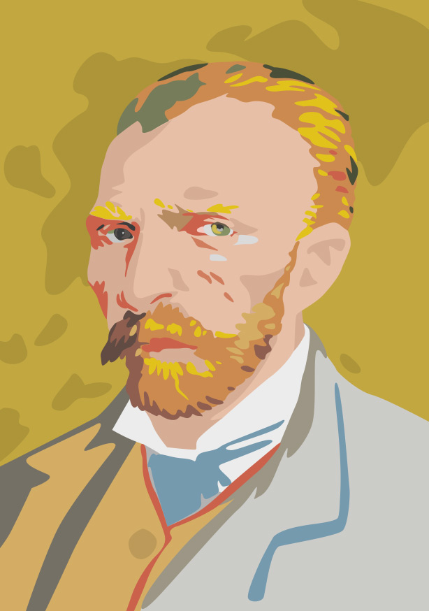 Postkarte - Museum Art - Portrait Winter 1887/87, van Gogh Postkarte - Museum Art - Portrait Winter 1887/87, van Gogh