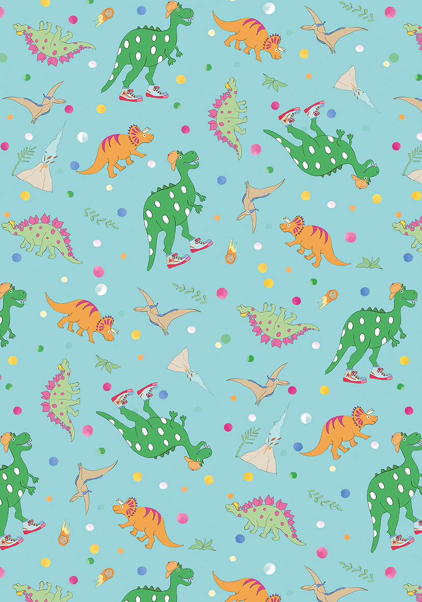 Geschenkpapier - m-illu funny friends - Dinos Geschenkpapier - m-illu funny friends - Dinos