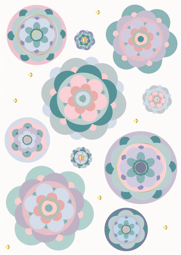 Postkarte - Toni Starck - flowers, pastel